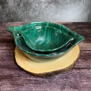 Opalhouse ~ 2pc Bamboo Melamine Leaf Nesting Bowl Set